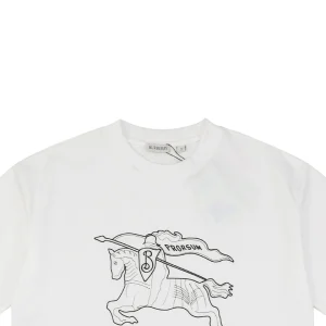 BBry Equestrian Knight Embroidery T-shirt White