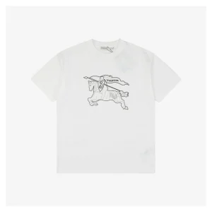BBry Equestrian Knight Embroidery T-shirt White