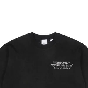 BBry Geographical Coordinates Print T-shirt Black