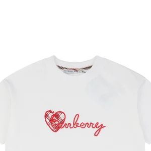 BBry Heart Rope Embroidery T-shirt White