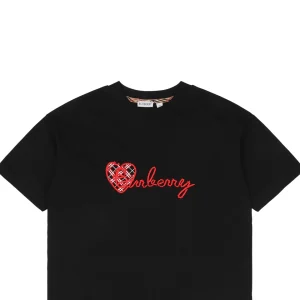 BBry Heart Rope Embroidery T-shirt Black