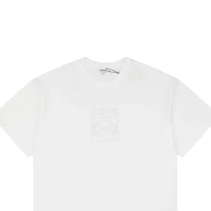 L Chest Floral Logo Embroidery T-shirt White