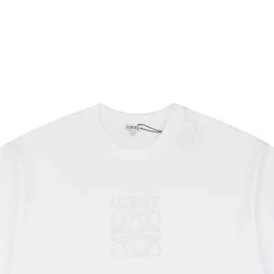 L Chest Floral Logo Embroidery T-shirt White