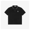 L Contrast Stitch Logo Embroidery Polo T-shirt (Black/White)
