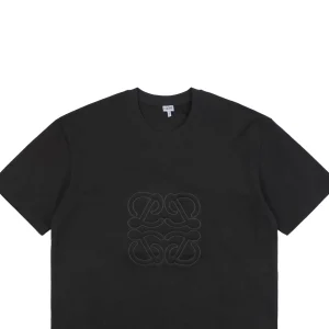 L Embroidered Anagram T-shirt Black