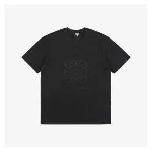L Embroidered Anagram T-shirt Black