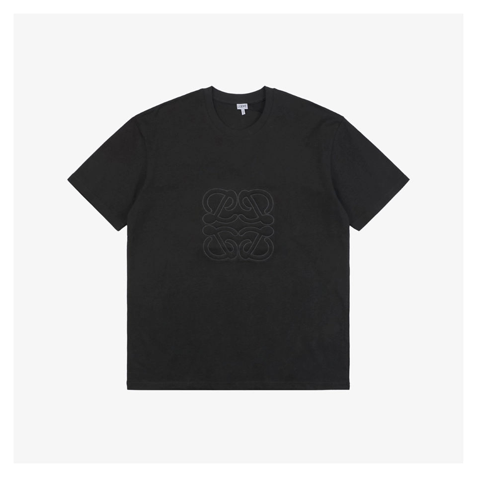 L Embroidered Anagram T-shirt Black