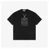 L Letter Logo Embroidered T-shirt (Black/White)