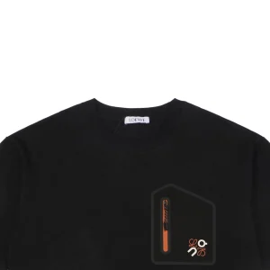 L ON Co-Brand Letter Logo Silicone T-shirt Black