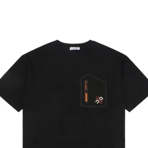 L ON Co-Brand Letter Logo Silicone T-shirt Black
