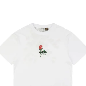 L Rose Print Cotton T-shirt