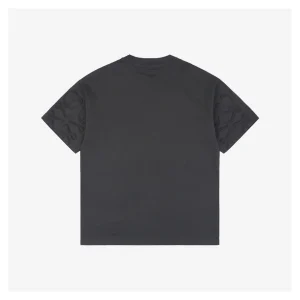 L Sleeve Logo Patch Embroidered T-shirt Grey