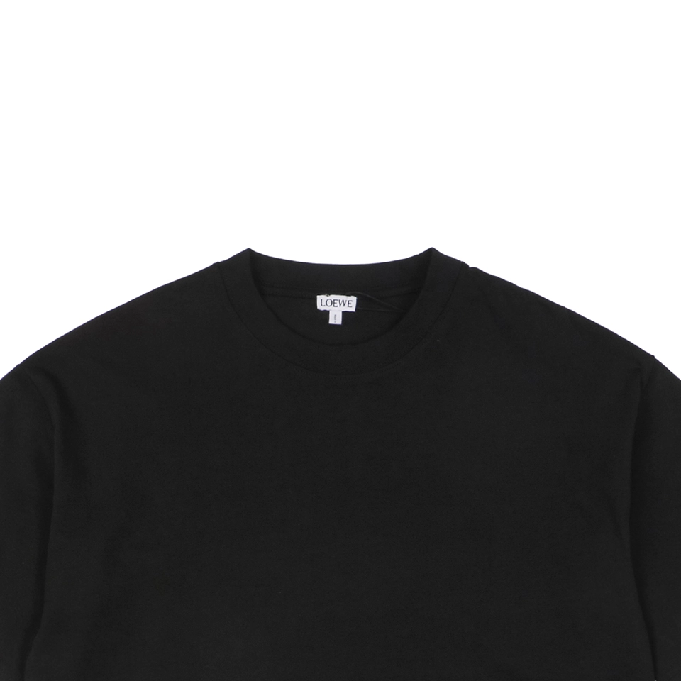 L Sleeve Logo Patch Embroidered T-shirt Grey