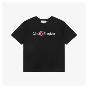 Maison Margiela Calendar Number Pink 6 Print T-shirt