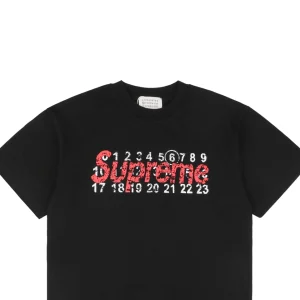 MM Distressed Numbers 6 Graphic T-shirt White