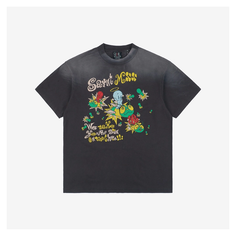 Saint Michael Devil Bee Graphic T-shirt