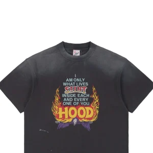 Saint Michael HOOD Flame Wing Graphic T-shirt