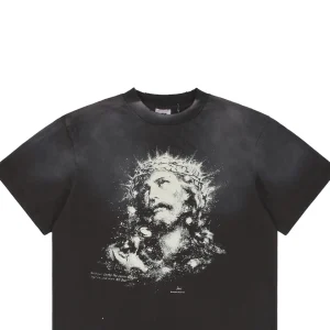 Saint Michael Luminous Jesus Crown of Thorns T-shirt
