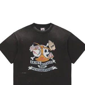 Saint Michael Skull & Balance Graphic T-shirt