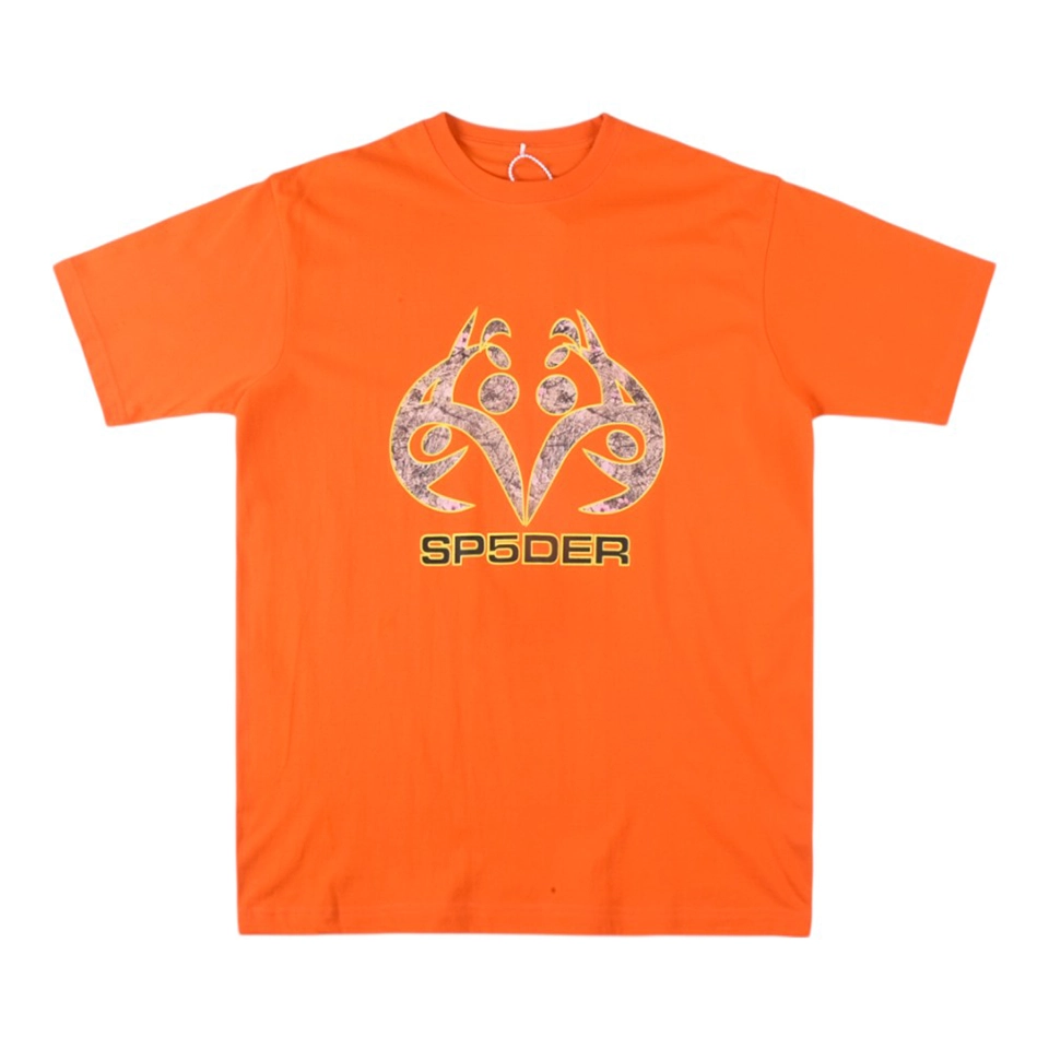 Sp5der 555 Flame Emblem Print T-shirt