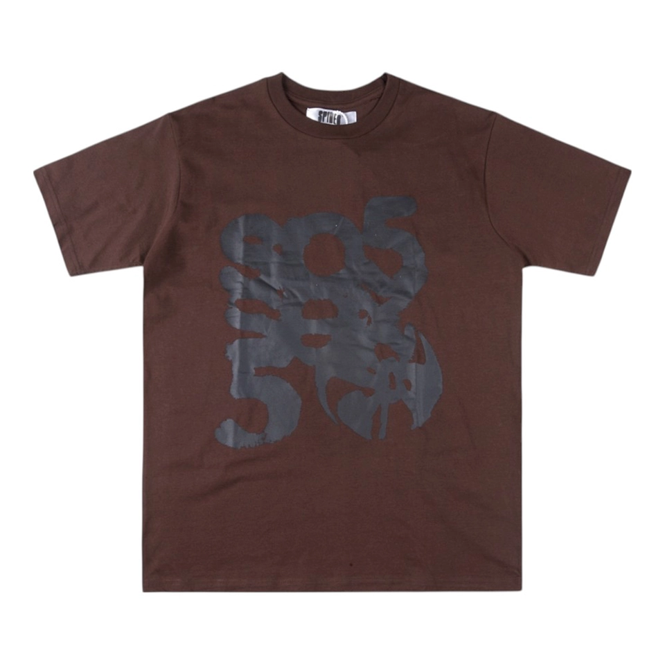 Sp5der 55555 Shadow Print T-shirt – Brown