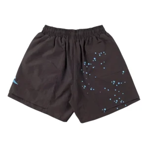 Sp5der 55555 Worldwide Embroidered Starry Sky Shorts Black