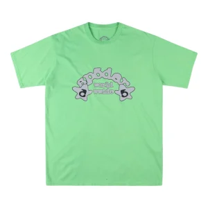 Sp5der Green Star Logo Worldwide Graphic T-shirt