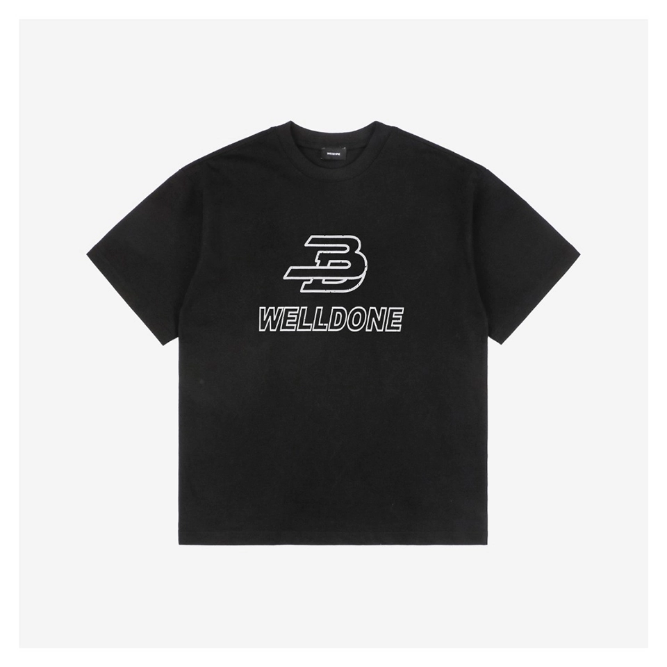 We11done Broken Letter Logo Print T-shirt