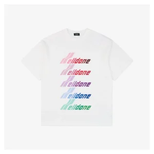 We11done Multicolor Gradient Logo T-shirt White