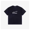We11done Wave Letter Embroidery T-shirt (Black/White)