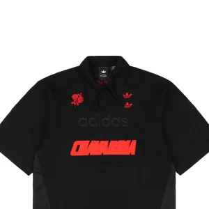Adidas x Chavarria Trefoil Rose Embroidery Polo T-shirt