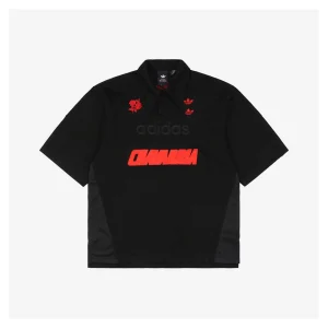 Adidas x Chavarria Trefoil Rose Embroidery Polo T-shirt