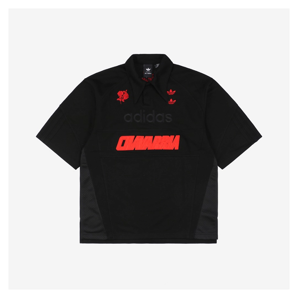 Adidas x Chavarria Trefoil Rose Embroidery Polo T-shirt