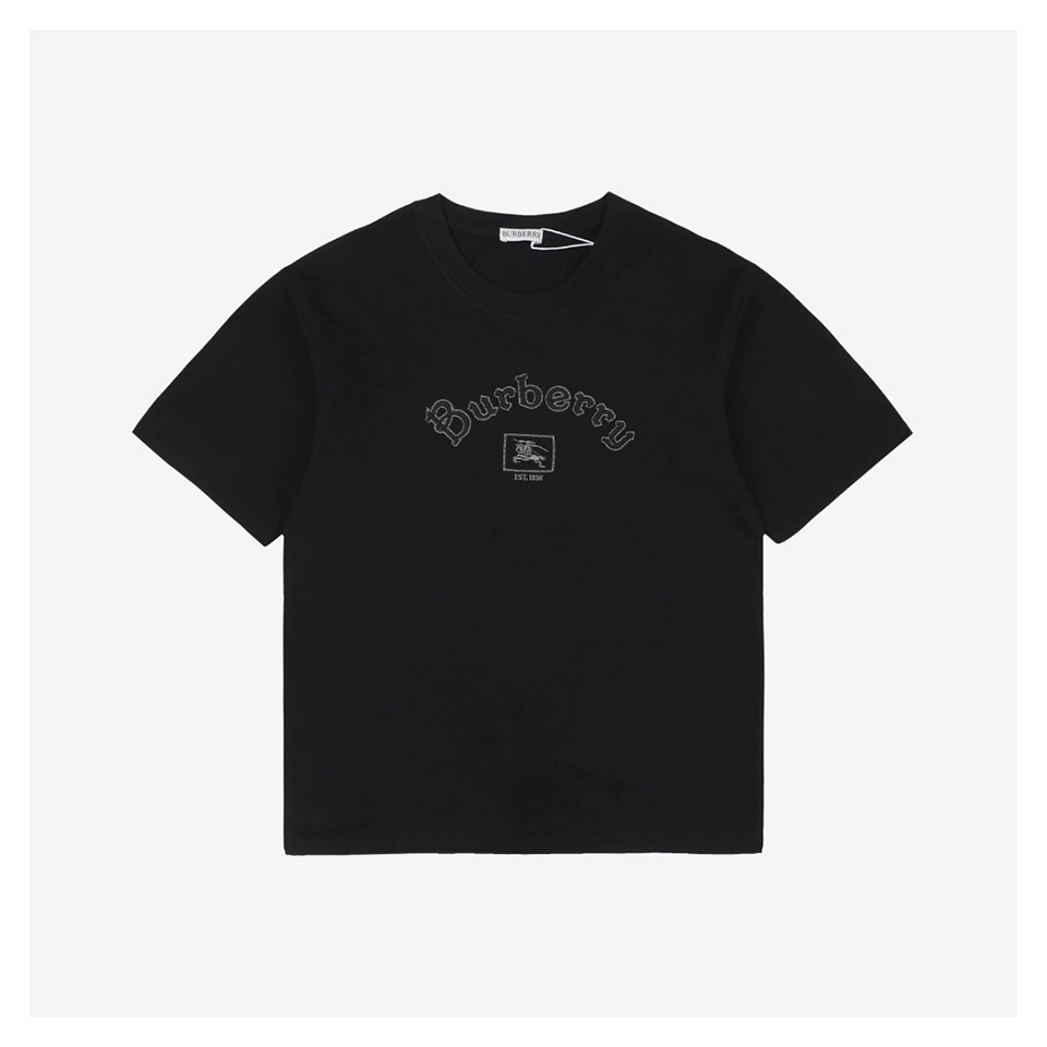 BBry Half-Arch Embroidered Equestrian Logo T-shirt Black