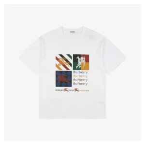 BBry Knight Emblem Color Block Graphic T-shirt White