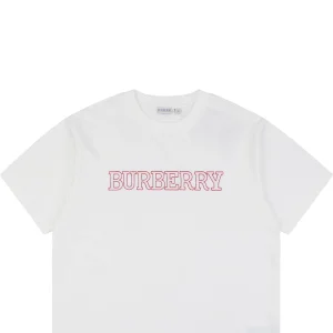 BBry Outline Logo Tatami Embroidery T-shirt White