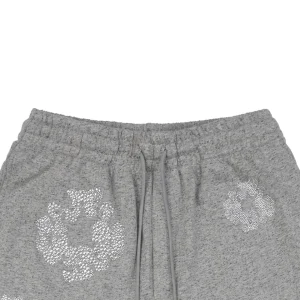 Denim Tears Crystal Cotton Flower Shorts Grey