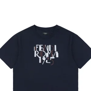 F 100th Anniversary Letter Print T-shirt