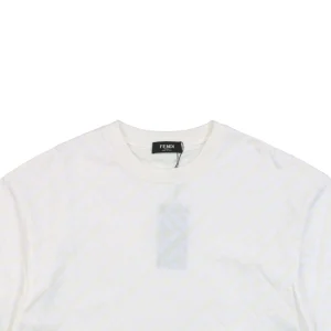 F Full Monogram Velvet Print T-shirt White