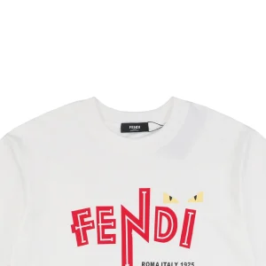 F Red Letter Monster Eyes Graphic T-shirt White