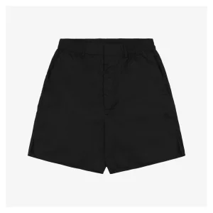 F Solid Color Bermuda Shorts Black