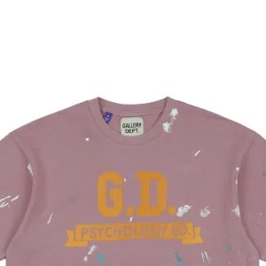Gallery Dept GD Scroll Letter Print T-shirt - Dirty Pink