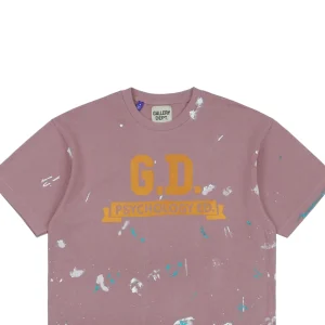 Gallery Dept GD Scroll Letter Print T-shirt - Dirty Pink