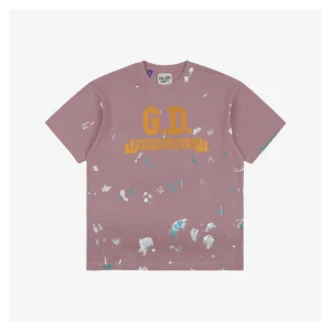 Gallery Dept GD Scroll Letter Print T-shirt - Dirty Pink