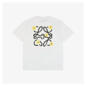 L Daisy Logo Print T-shirt White