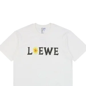 L Daisy Logo Print T-shirt White