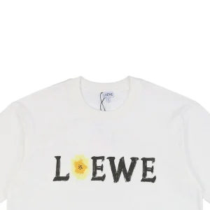 L Daisy Logo Print T-shirt White