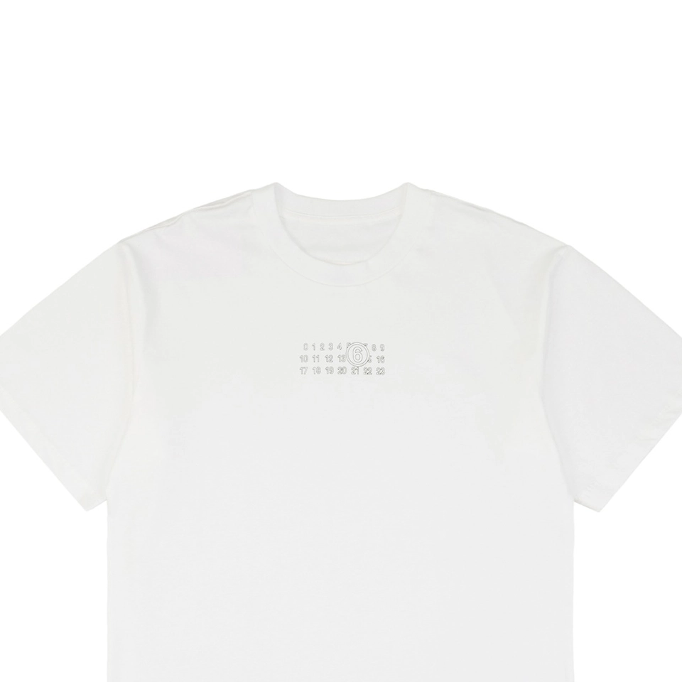 Maison Margiela Numeric Logo 6 Chest T-shirt White