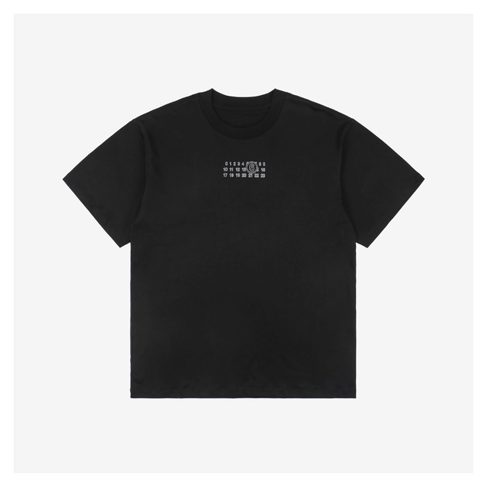 Maison Margiela Numeric Logo 6 Chest T-shirt Black