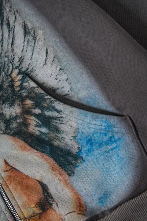 Mixed Emotion Angel Charcoal Hoodie10